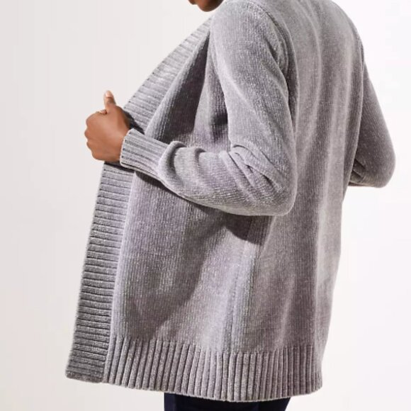 Loft loft Lime green Chenille Open Cardigan - Picture 6 of 6